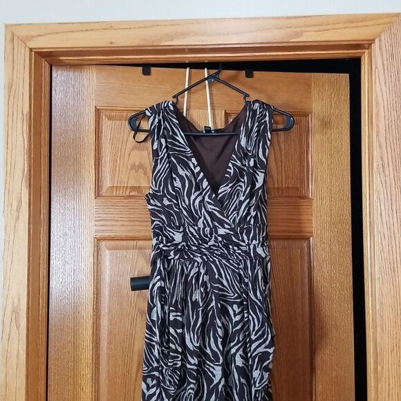 Iz Byer Women's Sleeveless Midi Dress - Brown Earthy Neutrals, Size Large - Picture 2 of 2